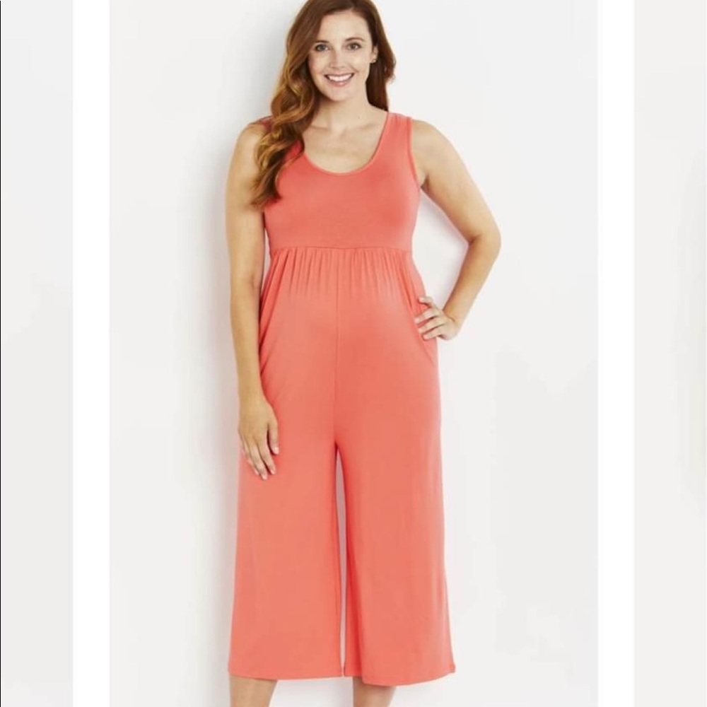Two Motherhood Maternity Jumpsuits Size Large